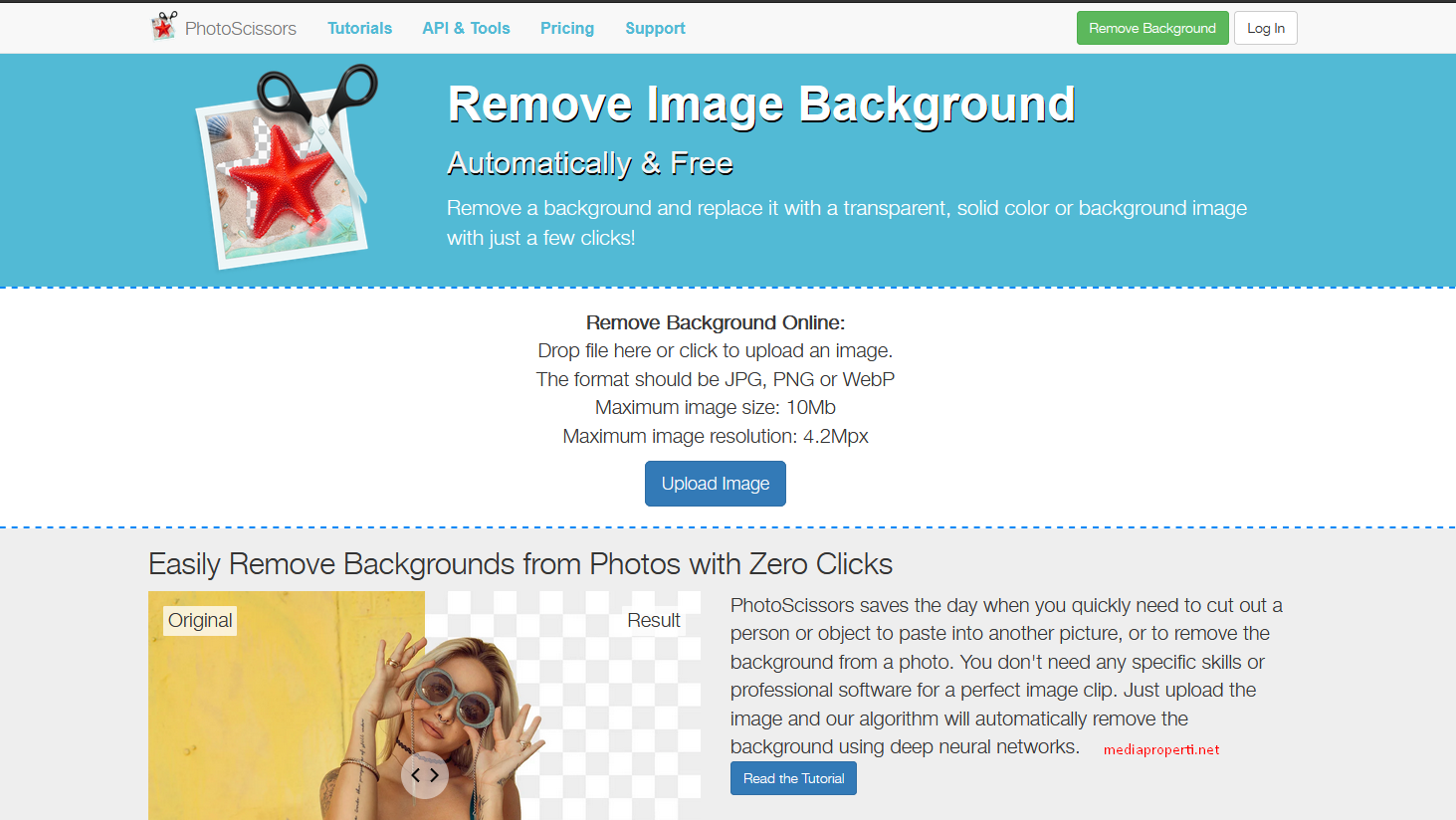 Cara mengganti background foto di HP tanpa aplikasi melalui PhotoScissors