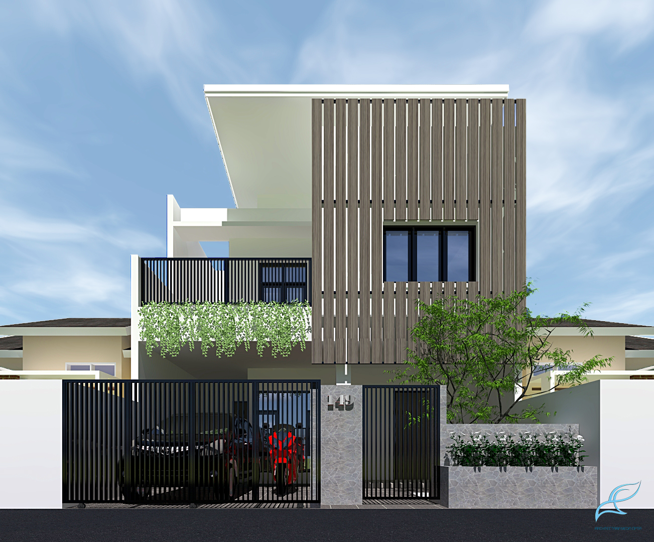 Desain Arsitektur Rumah Modern Tropis Di Sentul, Bogor
