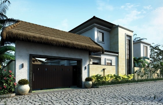 Gambar Rumah Bali Minimalis 2022 angkul-angkul modern