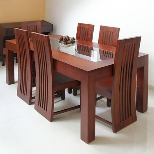 Meja Makan Modern 6 Orang Dengan kayu berkualitas