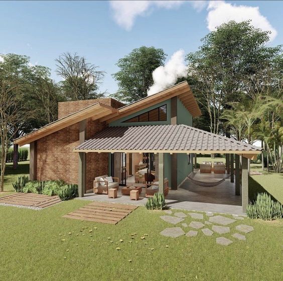 Rumah Tropis Minimalis Modern Model Rumah Lahan Luas