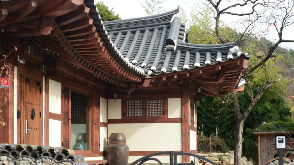 desain rumah korea Hanok